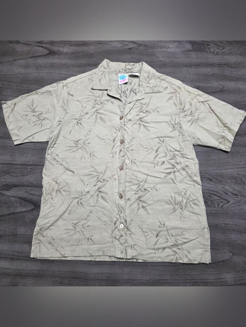 Vintage WEK Woman Tropical Button Down Shirt